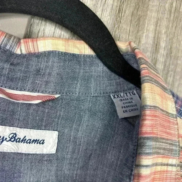 Tommy Bahama Shirt Button Up Plaid  Multi colored Long Sleeves Sz 2XL - Picture 3 of 10